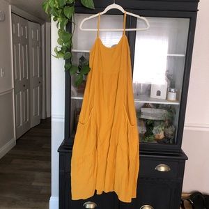 Yellow Relaxed Midi/Maxi Dress